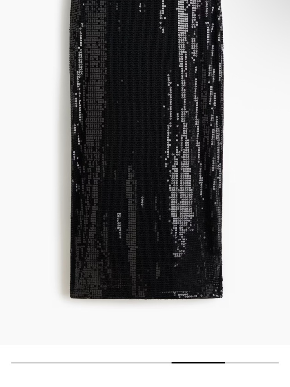 H&M Black Sequin Midi Skirt
